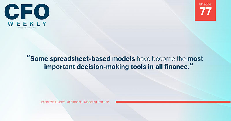 Ian Schnoor, executive director, Financial modeling institute quote