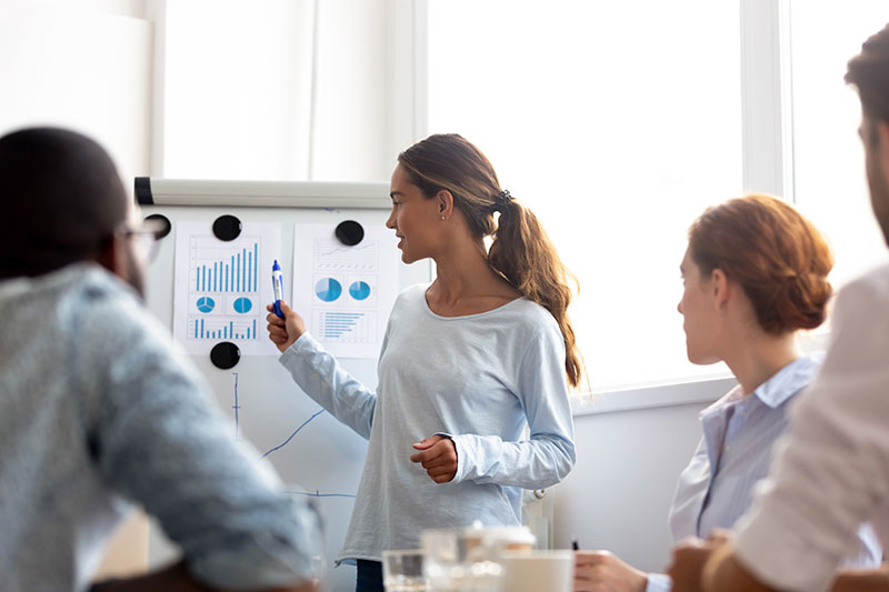 Business C-suite meeting on business-critical work