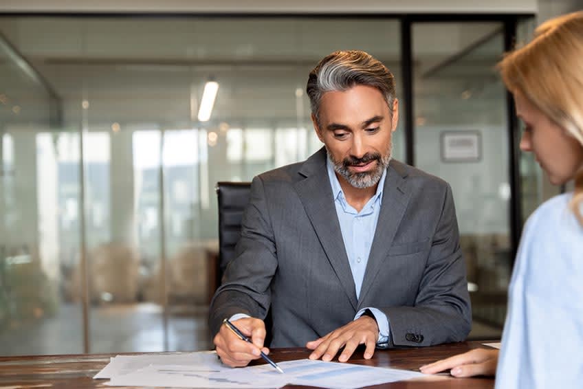 Outsourced CFO helping CEO navigate financial changes in organization