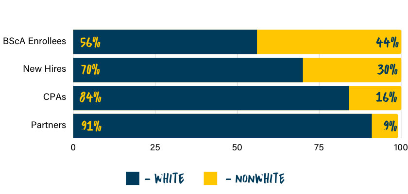 Racial Breakdown AICPA 2019 Graph