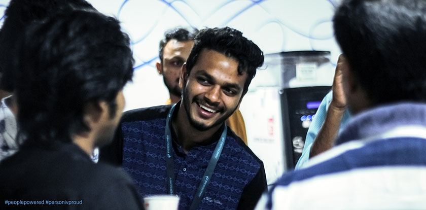 business employee explaining why India outsourcing is the best choice
