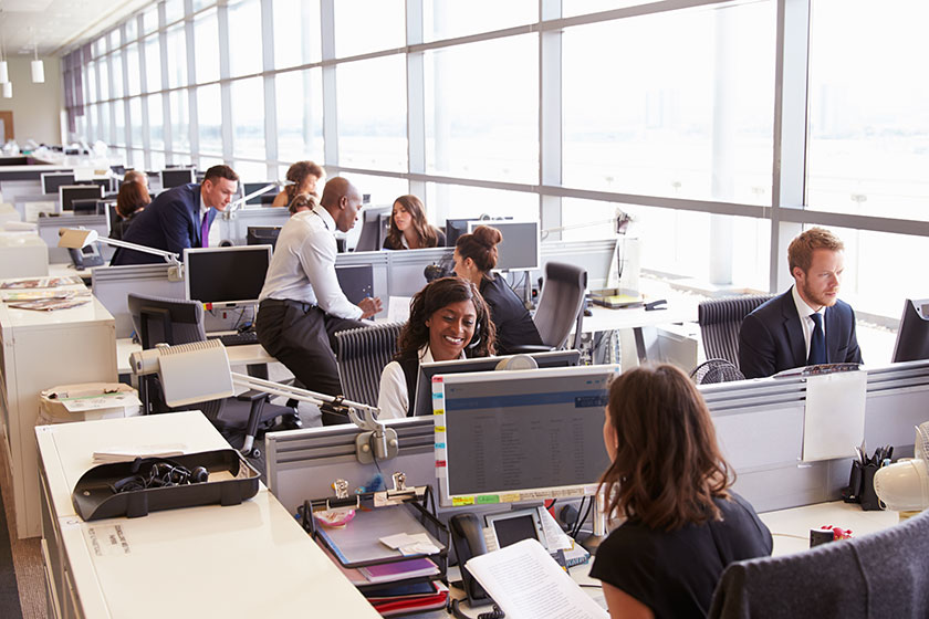 back office team working in fast-paced environment
