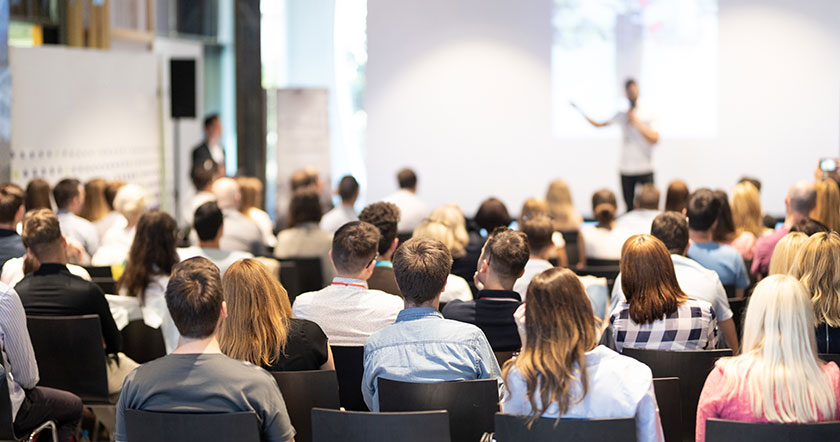 CFO talking at Austin startup event