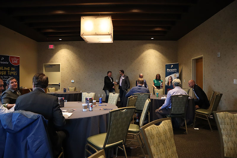 cfo industry panelists getting ready for event