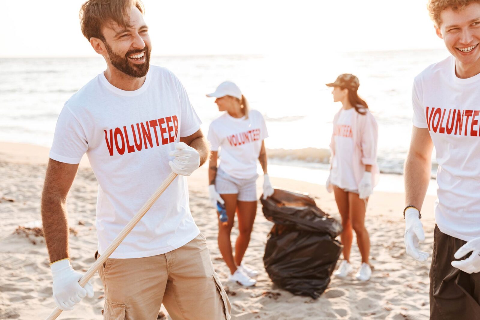 nonprofits volunteers cleaning up before heading back to finish accounting work