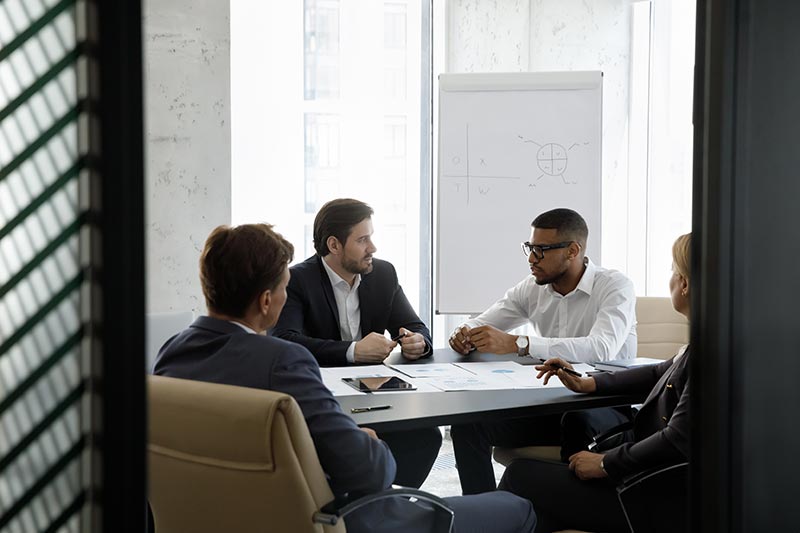 finance executives discussing the best strategies to future-proof their department