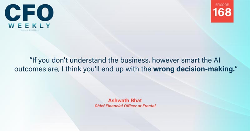Quote cfo integrating AI in finance