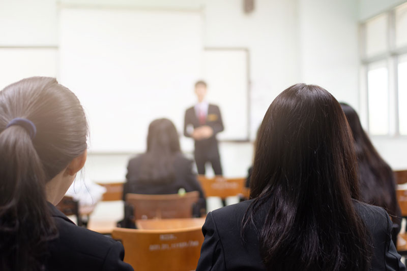 school in manila during class in blurry style