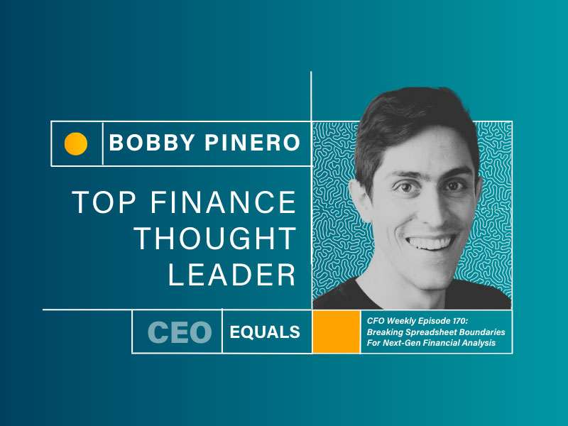 Bobby Pinero Top Finance Thought Leader on Personiv CFO Weekly