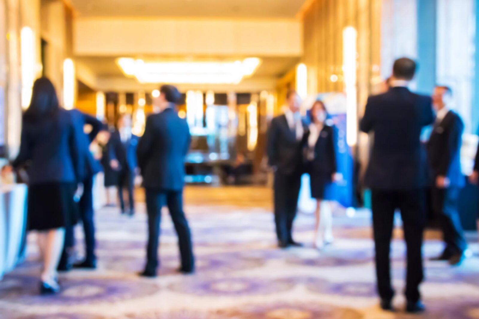 blurred picture at financial leadership event about CFO stories and lessons learned